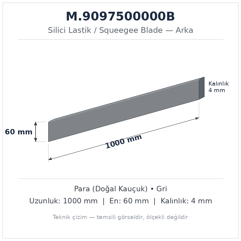 Silici Lastik M.9097500000B