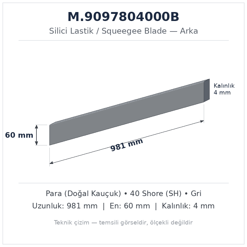 Silici Lastik M.9097804000B