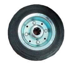 Endüstriyel Tekerlek Ø125 mm (Sac Jant / Siyah Kauçuk)